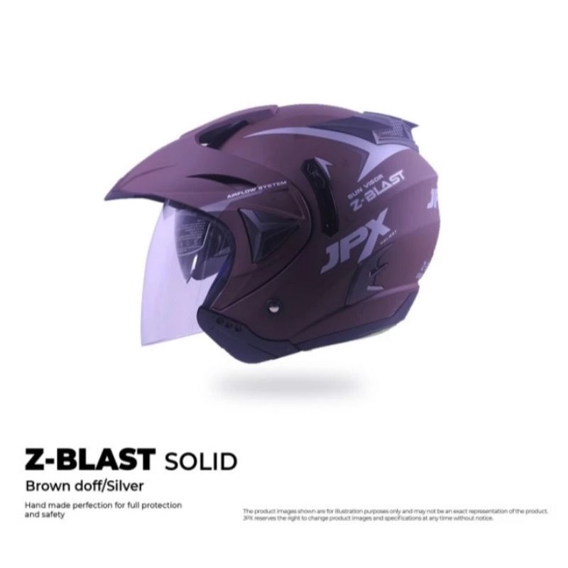 Helm Half Face JPX  Z Blast Dark brown