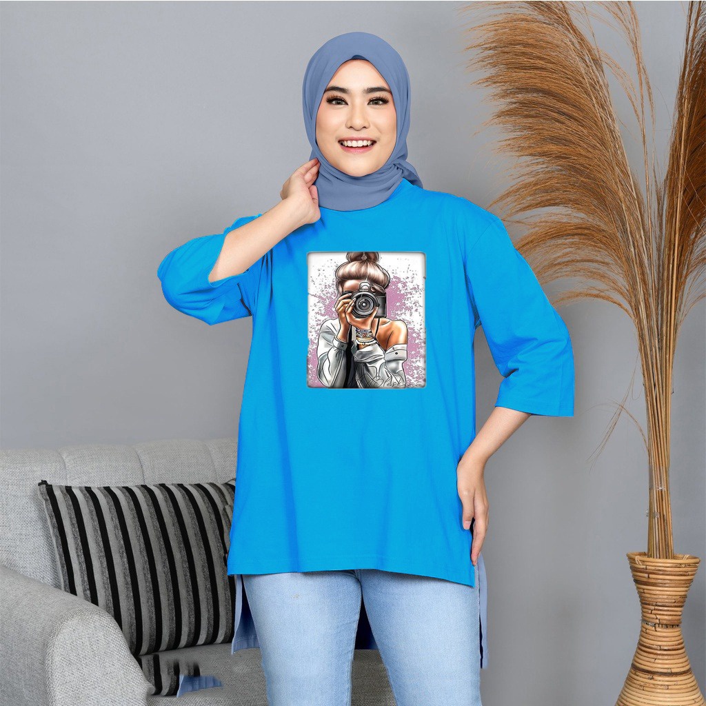 Tq88indonesia Fashion Baju Tunic Wanita Terbaru / TUNIK BASIC OVERSIZE WANITA HIJAB'S VARIASI 080 DTF / Pakaian Muslimah Kekinian