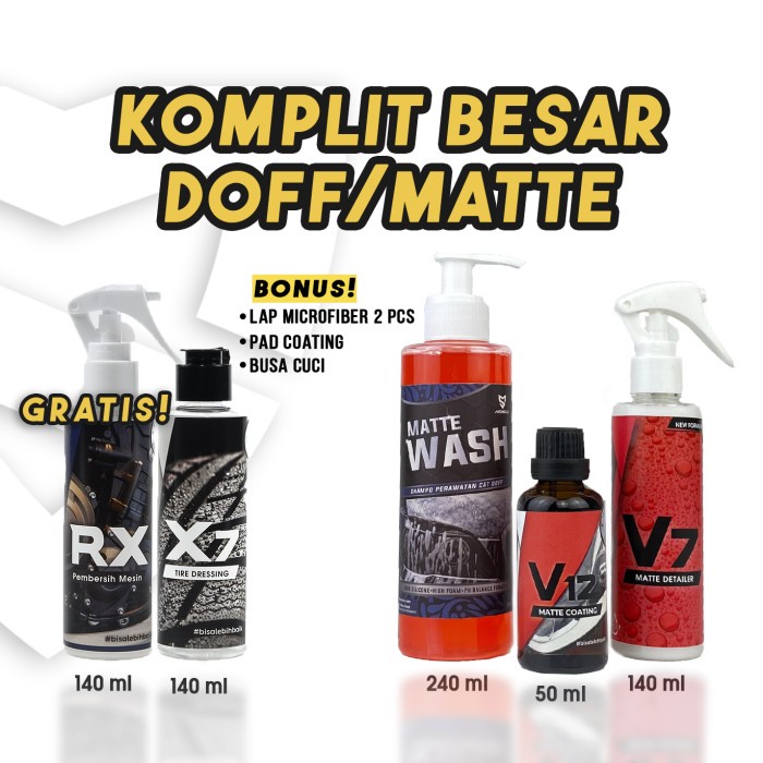 Pengkilap Body Motor Permanen - Nano Ceramic Coating Doff/Matte