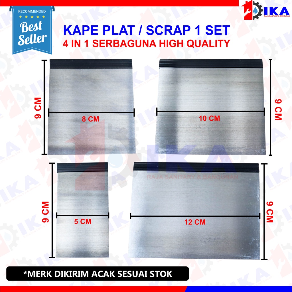 SKRAP/ KAPE / SCRAPER KAPE SET DN JAPAN DAPAT 1 SET ISI 4PCS TERMURAH UKURAN BERVARIASI ALAT KEROK