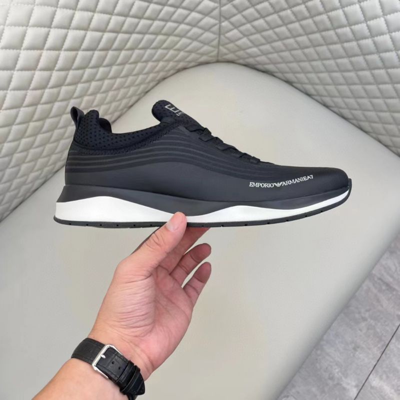 sepatu pria sneaker cowok ea2022 slip on men shoes run away hitam mirror p1shoes