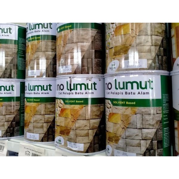 Cat Pelapis Batu Alam BATU CANDI HITAM 1 Liter / NO LUMUT AVIAN Brand
