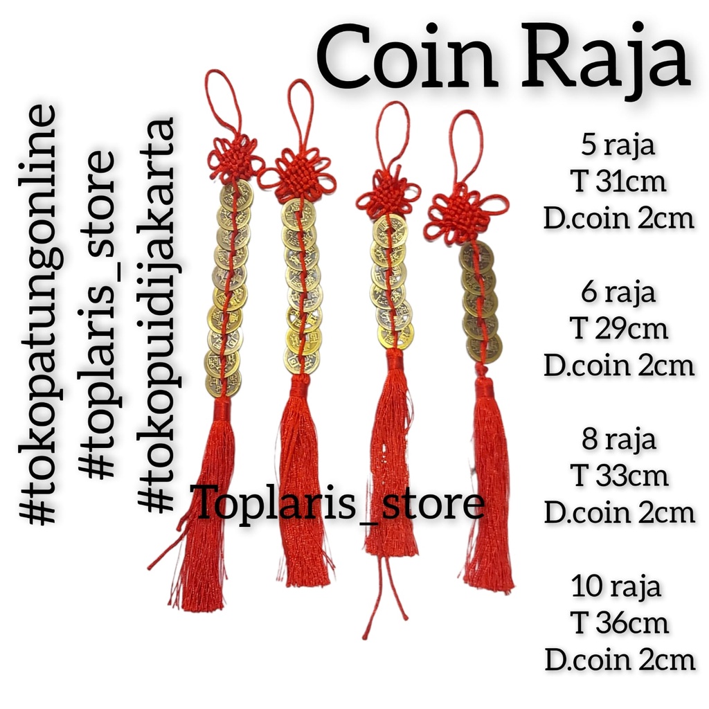 Jual Koin Kuno Cina Pembawa Rejeki Fengshui Ikat 5 Raja Shopee Indonesia