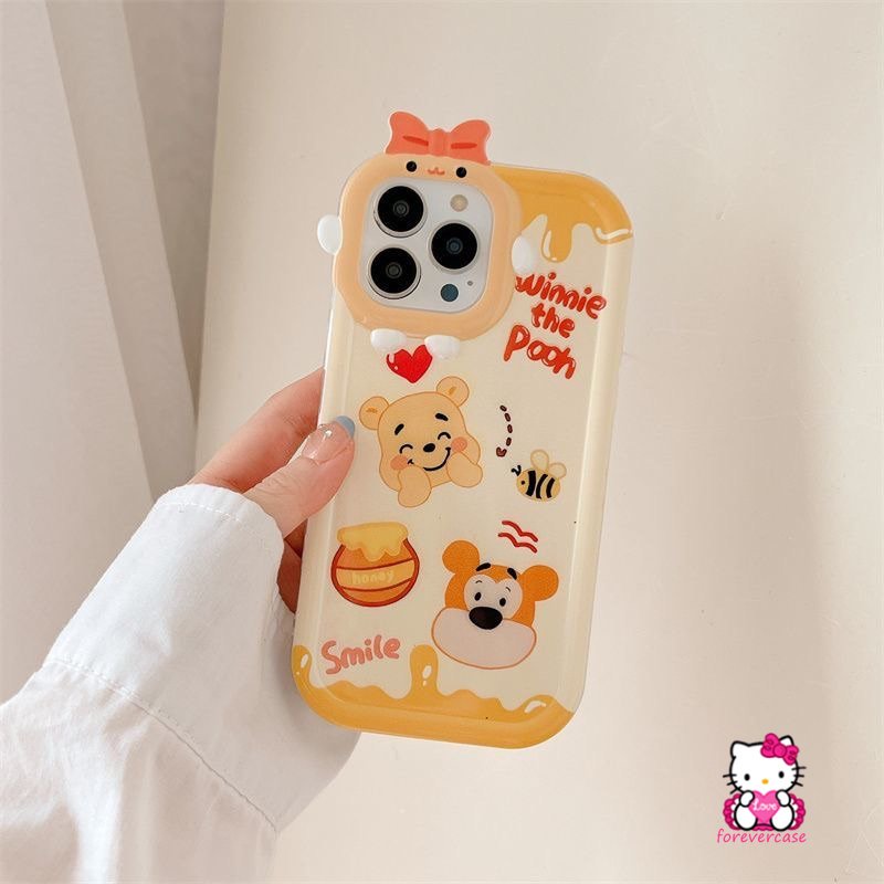 Casing Oppo A96 A76 A5s A3s A53 A33 A16K A1K A54 A12 A15 A7 A16 A95 A77s A57 2022 A55 A74 A31 A5 A9 A16E A94 Motif Kartun Pooh 3D