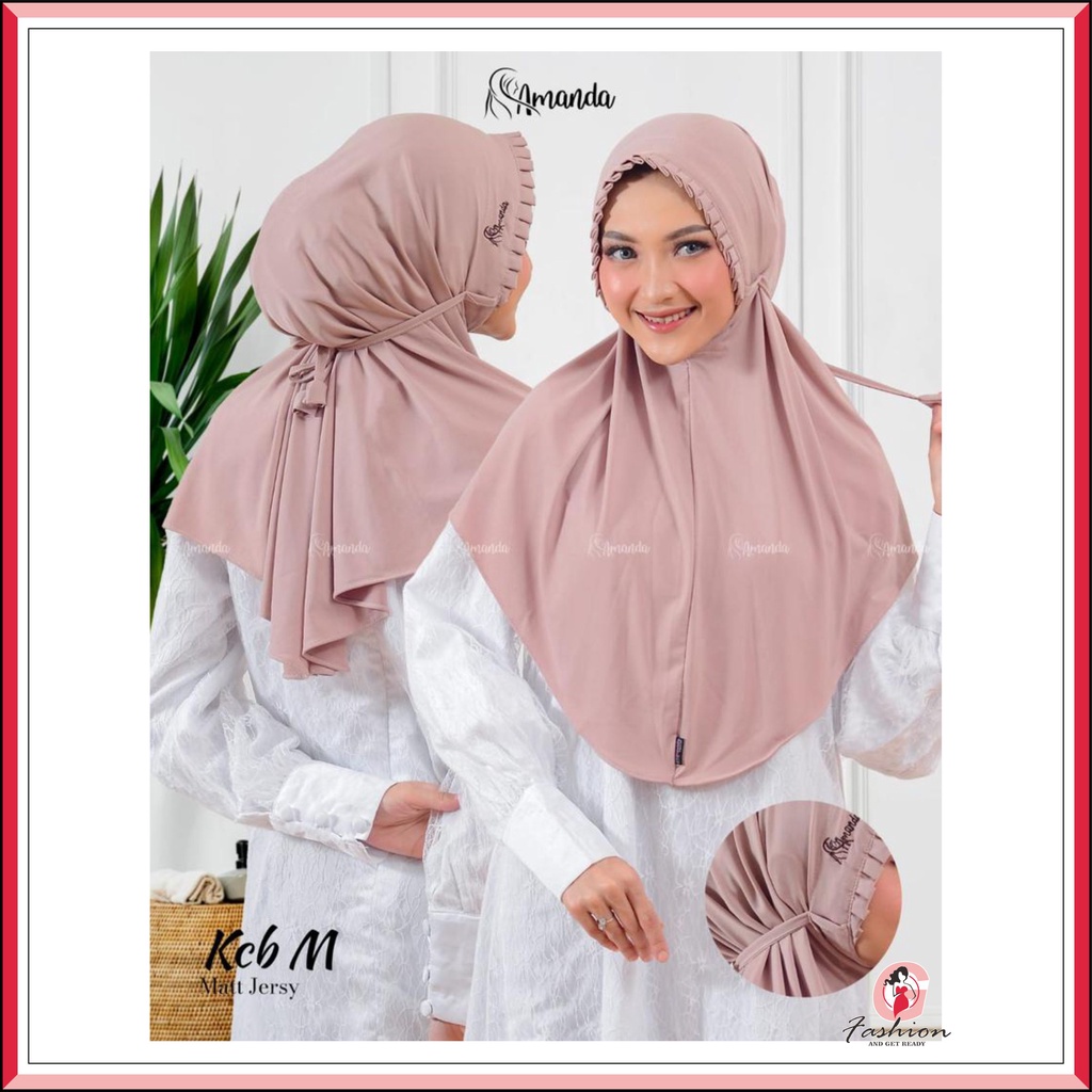 AMANDA - HIJAB BERGO LIPIT KCB BAHAN JERSEY SUPER | BERGO MARYAM LIPIT ORI AMANDA