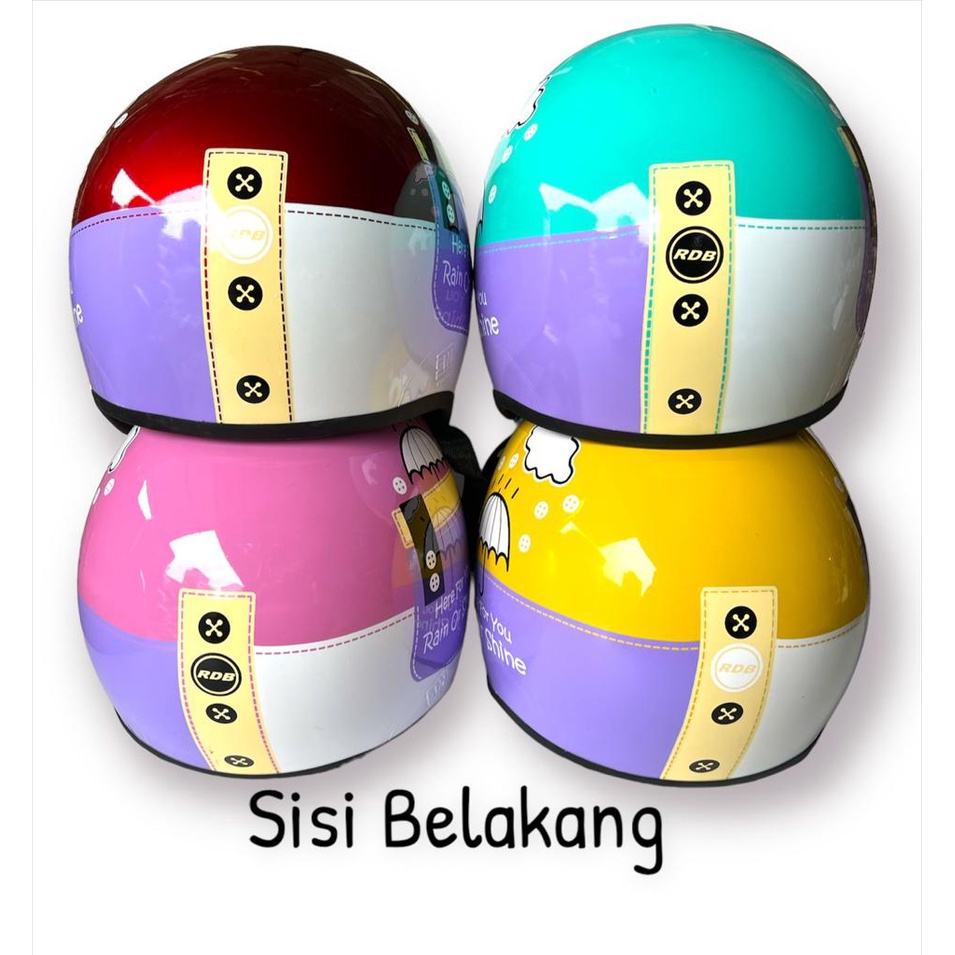 HELM BOGO MOTIF  PAYUNG FULL LEHER FREE PACKING BOX