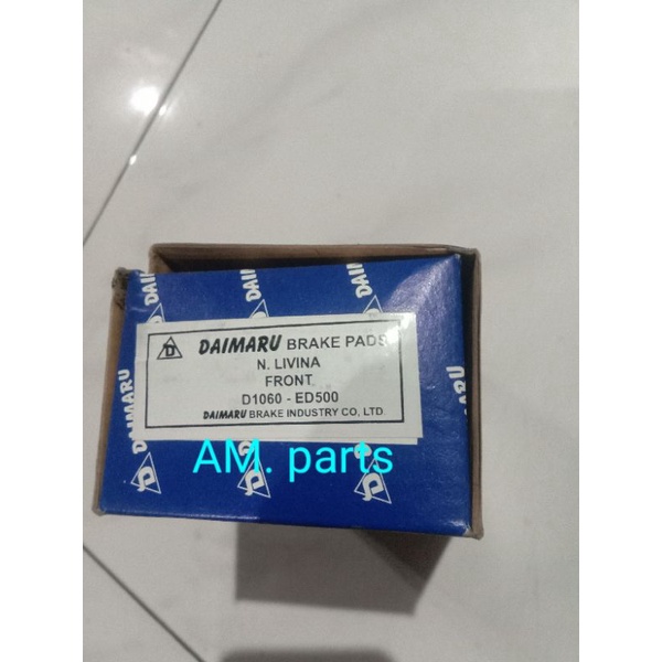 KAMPAS REM DEPAN/BRAKE PAD LIVINA D1060-ED500 DAIMARU