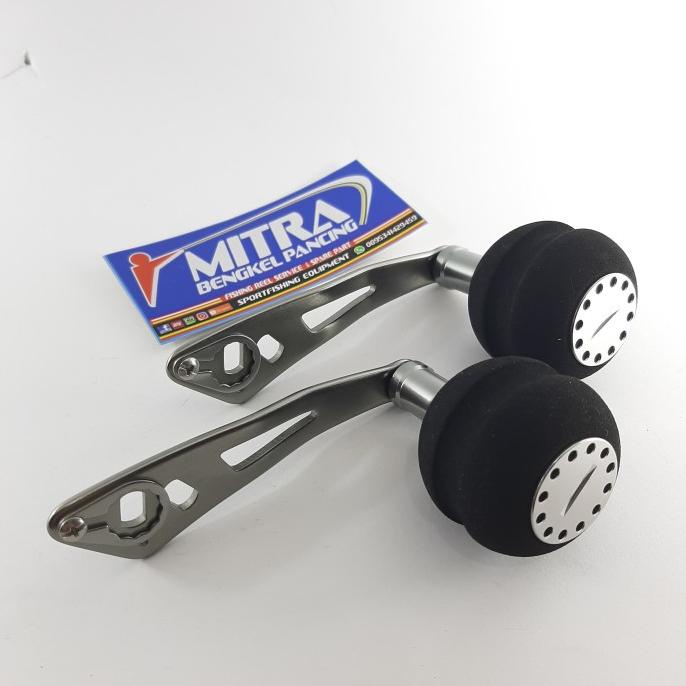 Handle Jigging BC 38 mm gun metal untuk reel baitcast slot 4x7 dan 5x8