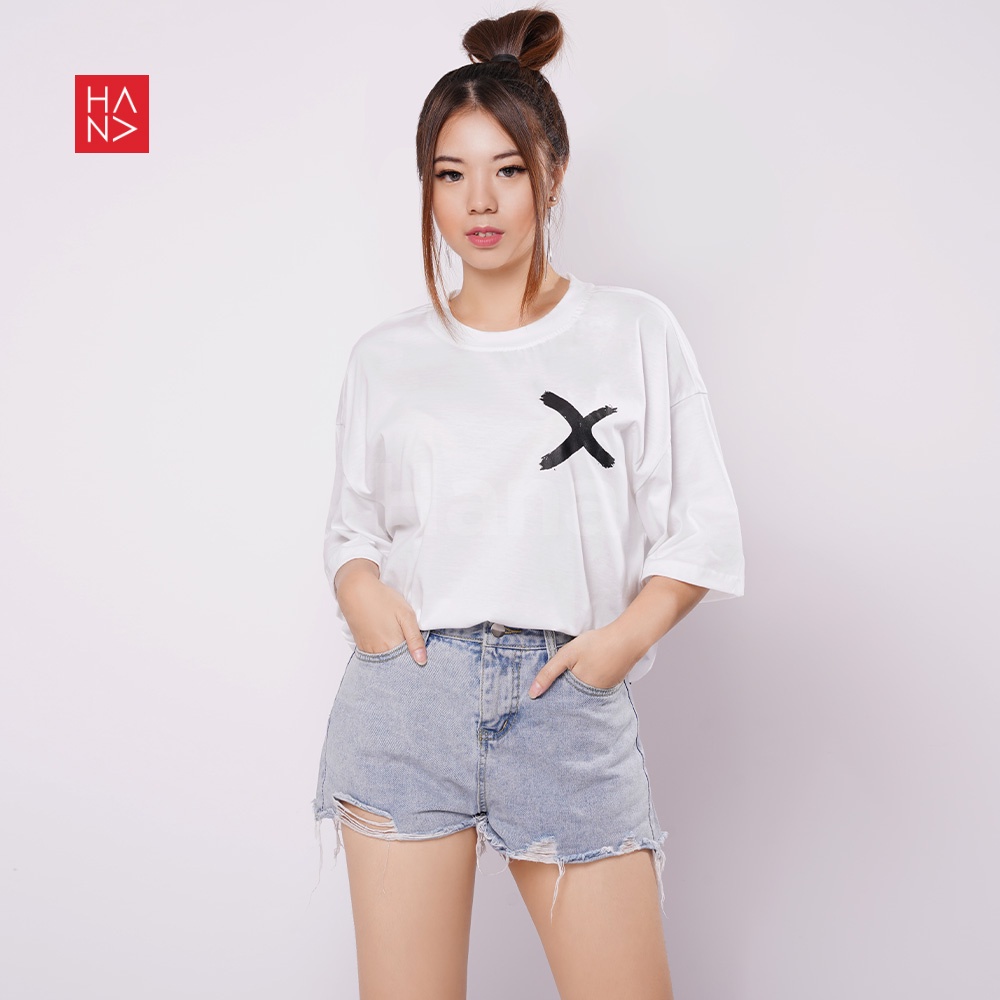 Hana Fashion - Alexa Oversized T-Shirt - Kaos Jumbo Gaya Korea Wanita - TS008