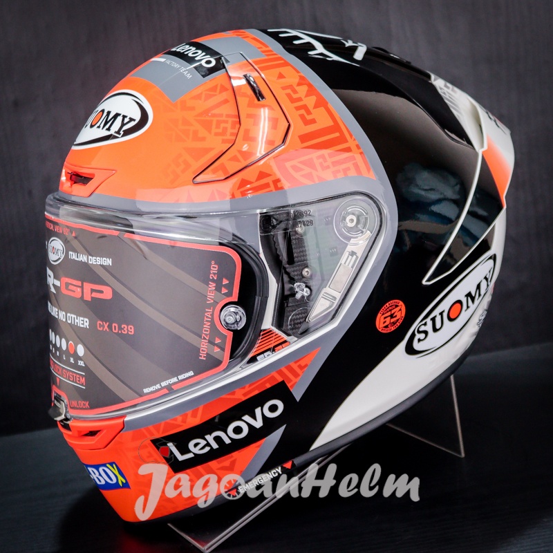 SUOMY HELM SR-GP BAGNAIA REP 2022 SPONSOR | BLACK RED FLUO | SINGLE VISOR