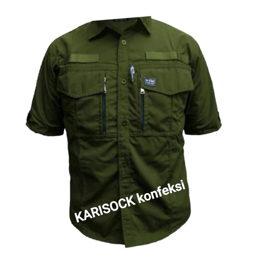 KEMEJA TACTICAL WTAC LENGAN PENDEK / BAJU TACTICAL / SERAGAM LAPANGAN LENGAN PENDEK / KEMEJA CREW