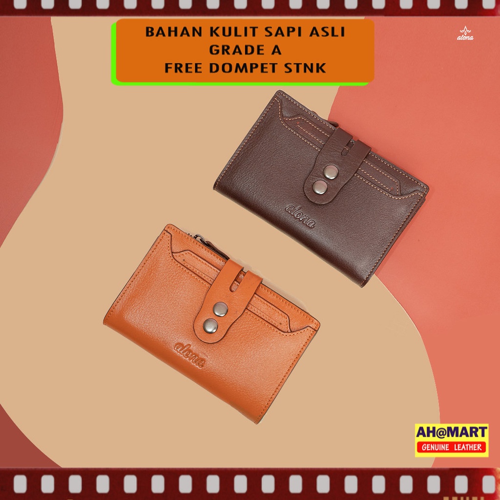 ALONA TNA Dompet Lipat Kulit Wanita Alona Tianna Wallet Branded Original Kulit Sapi Asli Premium