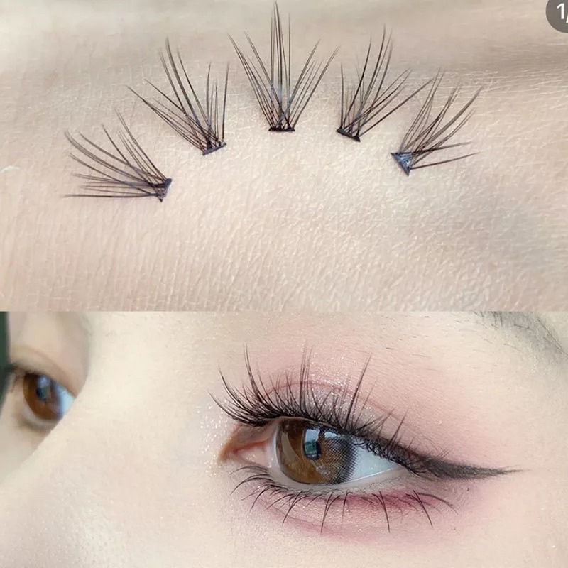 T20 - FAIRY LASHES DOYIN Little Devil Volume Individual Eyelashes Cils Natural Fairy Fish Soft Grafting Lashes Cluster False Eyelash Makeup Tools