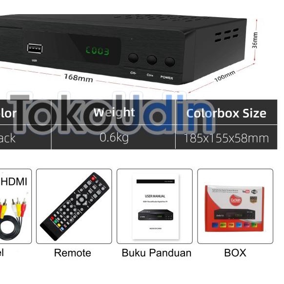 STB TV digital DVB-T2 FULL HD - DVB-T2