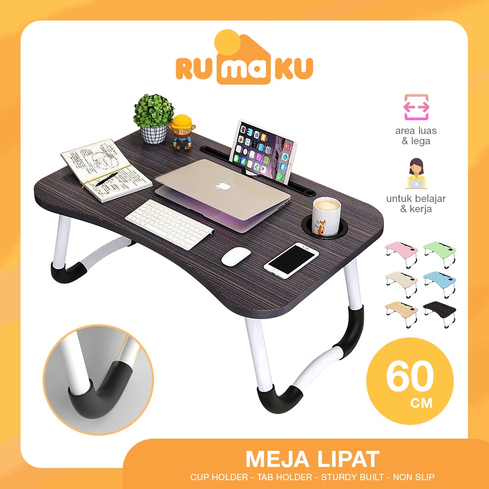 Rumaku Meja Belajar Portable / Meja Laptop / Meja Lipat Serbaguna