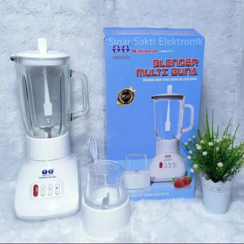 Blender National Nasional Omega Kaca 2 in 1 Gelas Bumbu Chopper Murah Qq Beling Malang