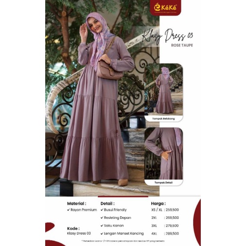 games keke klasy dres 3 bahan rayon