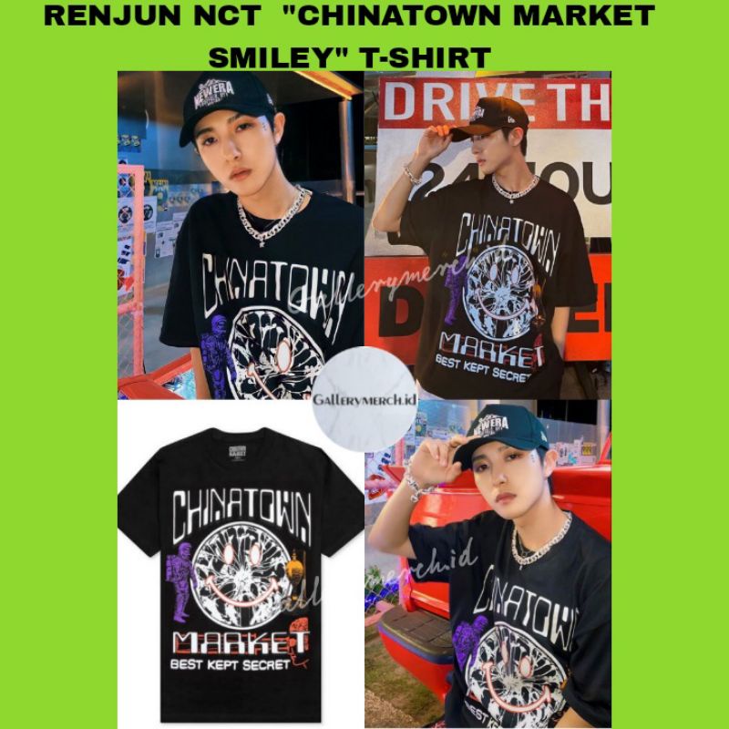[READY STOCK] RENJUN NCT CHINATOWN MARKET SMILEY T-SHIRT