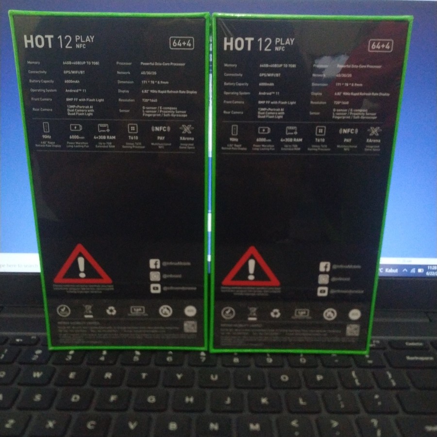 Infinix HOT 12 PLAY NFC 4/64 Garansi Resmi