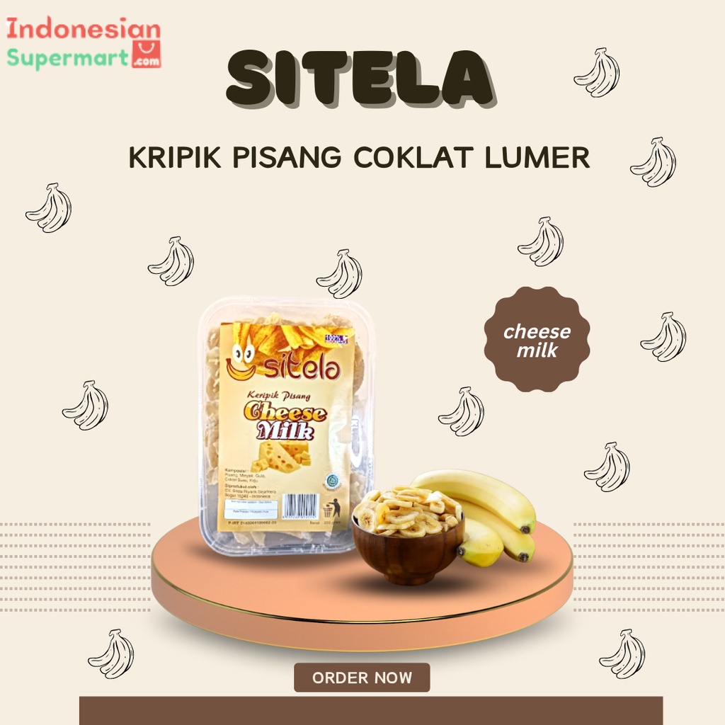 

New Sitela Kripik Pisang cheese milk Lumer Premium bikin Nagih - 225gr