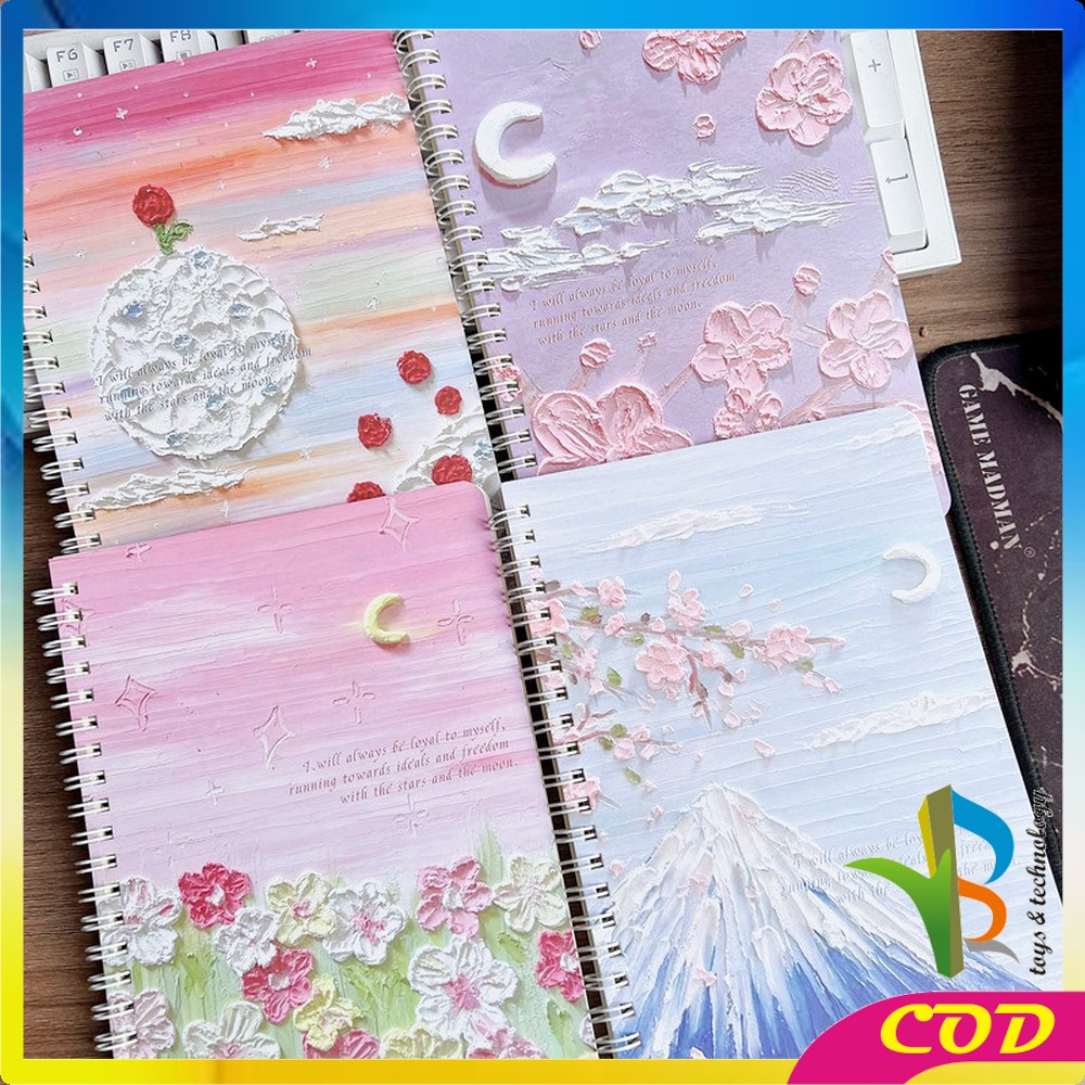 RB-A32 Buku Tulis Catatan Notebook Ring A5 / Notebook Journal / Buku Tulis A5 Spiral Notebook Aesthetic / Spiral Buku Agenda