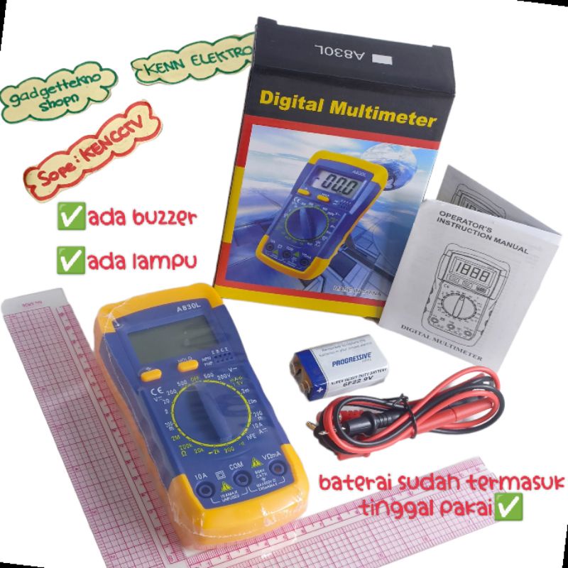 multitester digital Aneng a830l multi meter a830l multitester a 830 L (tinggal pakai)