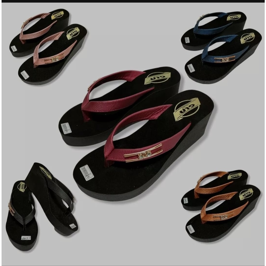 sandal wedges wanita terbaru sandal spons wanita