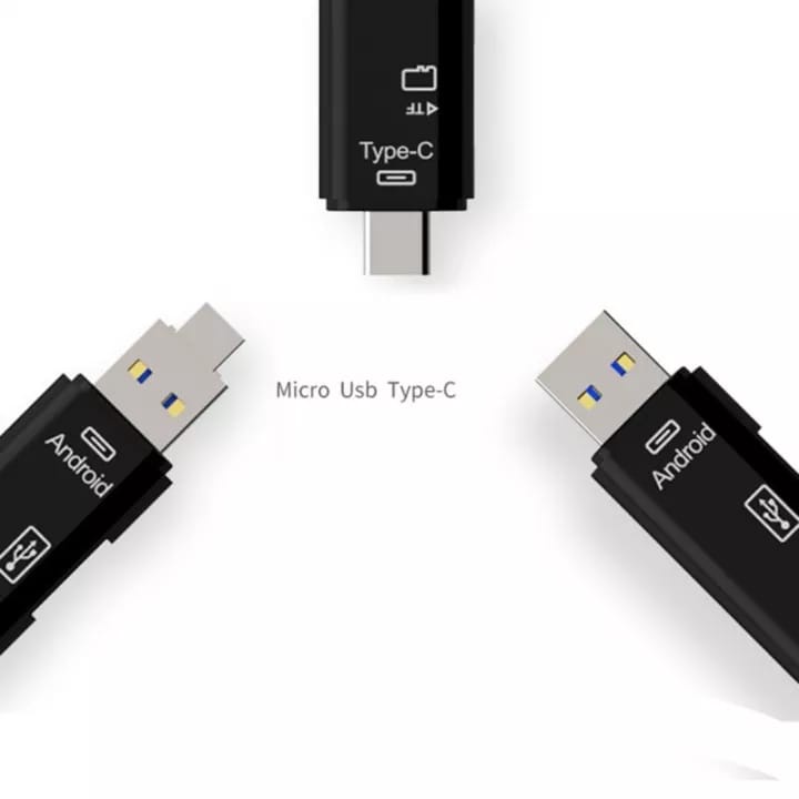 OTG 5 IN 1 USB 2.0 TYPE C, MICRO USB, OTG HUB MICRO SD/TF MEMORI CARD READER MULTI FUNCTION CONVERT