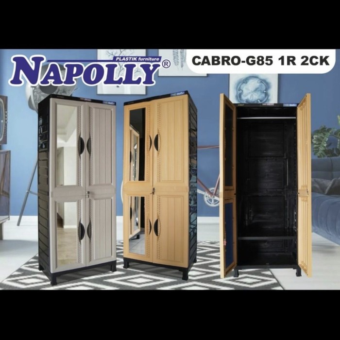 +++++] Lemari Plastik Napolly gantung Kaca Cermin Minimalis Cabro