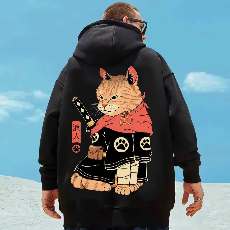 Sweater Hoodie Pria Kucing Cat Samurai Oversize Distro Hoodie Jumper Jaket Ninja Kucing Shinobi Neko Hodie Switer Jepang Kucing Samurai Hoodie Pria Distro Original Tebal Hoodie Pria Oversize Xxxl Original Hodie Cowok Distro Premium Tebal Dan Halus Jumbo