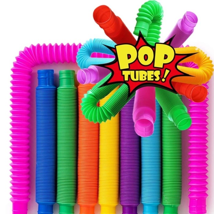 Mainan Anak Light Up Pop Pipes / Mainan Pop Tube LED Viral Mainan Viral tiktok Light Up Pop Tubes Pop Pipes Mainan Lampu Stick Pipa Selang Fidget Toy