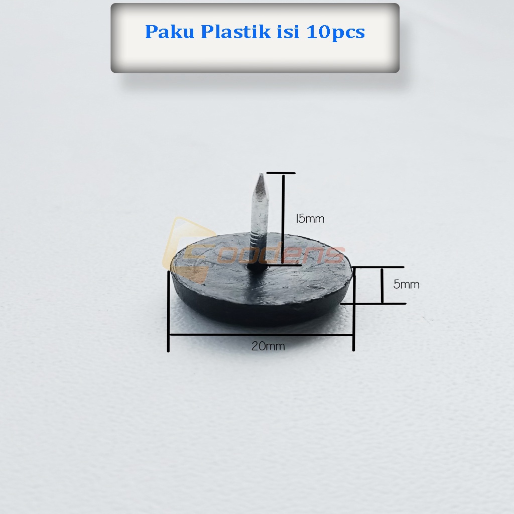 Paku Plastik Kaki Kursi Paku Rotan isi 10pcs