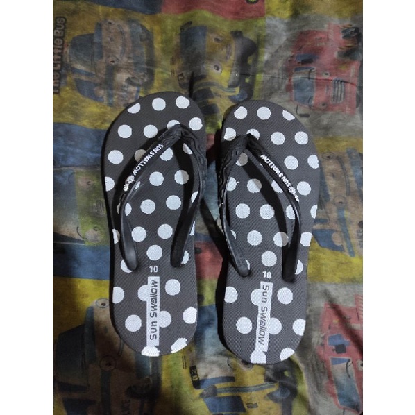 Sandal Jepit Sun Swallow Polkadot