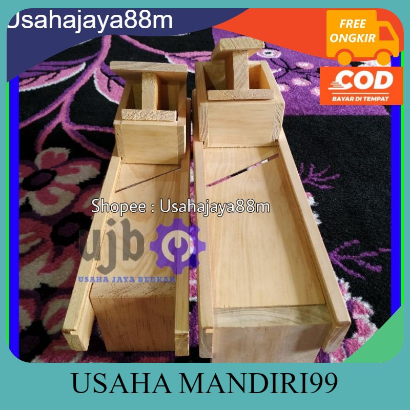 Pengiris keripik jumbo kayu Bonus pisau cadangan Pemotong bawang merah, pengiris cabai, kunyit