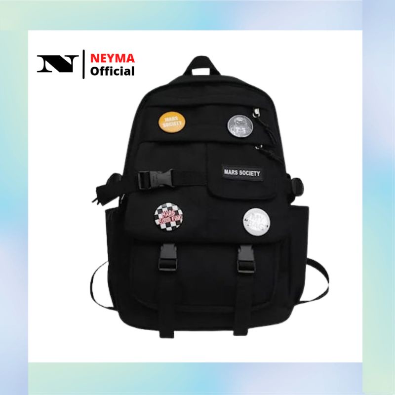 NEYMA Official - Tas Ransel Sekolah SOCIETY Backpack Tas Punggung Gendong Bagpack Pria Cowok Wanita 