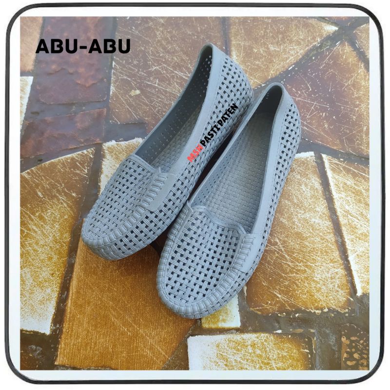 3101 - Sepatu Fantopel Karet Yumaida Motif Tikar Kecil  Size 36 - 41