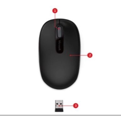 Mouse Microsoft Wireless Mobile 1850 - Black