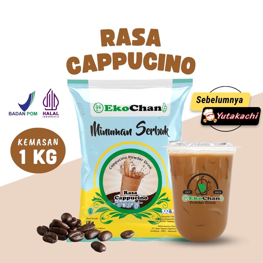 Bubuk Minuman Rasa Cappucino Special 1kg EkoChan/ Serbuk Minuman Instan Aneka Rasa / Powder Drink Milkshake