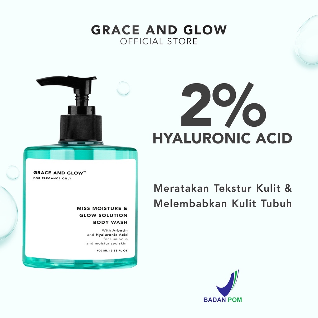 Grace And Glow Miss Moisture &amp; Glow Body Wash Sabun Mandi Cair untuk Melembabkan Kulit with Hyaluronic Acid-40ml0