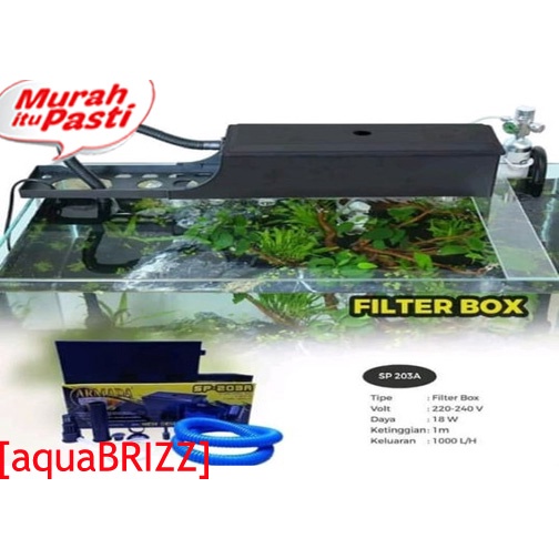 TOP FILTER BOX AQUARIUM AQUAMAN WP 203 K WP-203K AQUASCAPE AKUARIUM LOW WATT