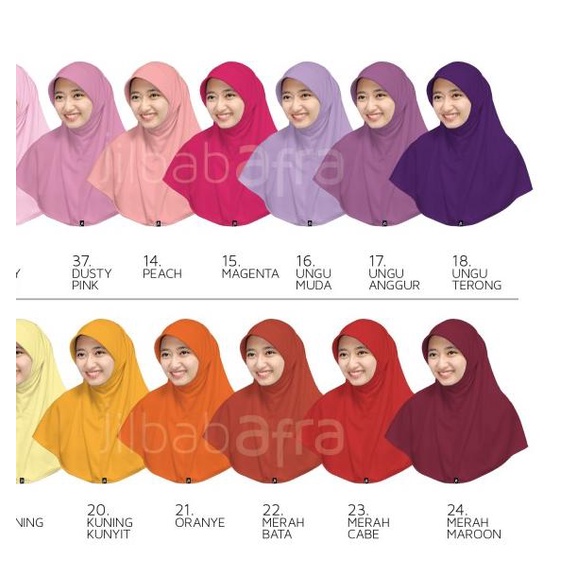 jilbab afra bergo kaos ukuran XL