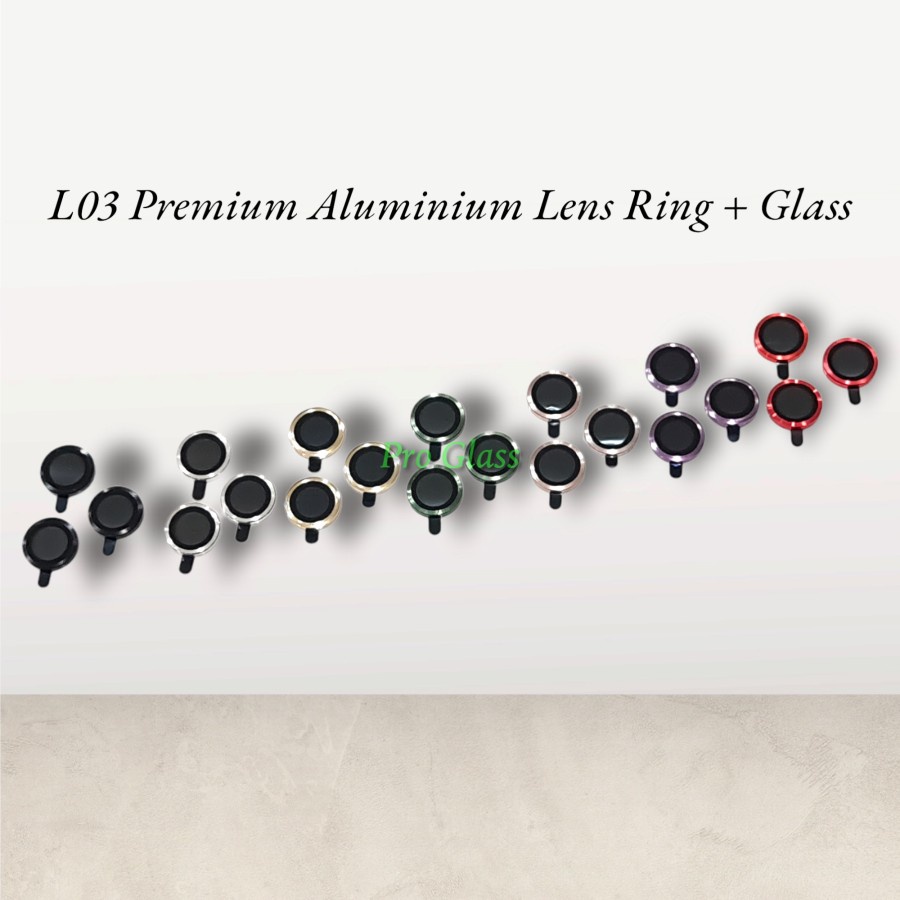 L03 Iphone 14 14 PLUS 14 PRO 14 PRO MAX Premium Camera Lens Glass + Aluminium Ring