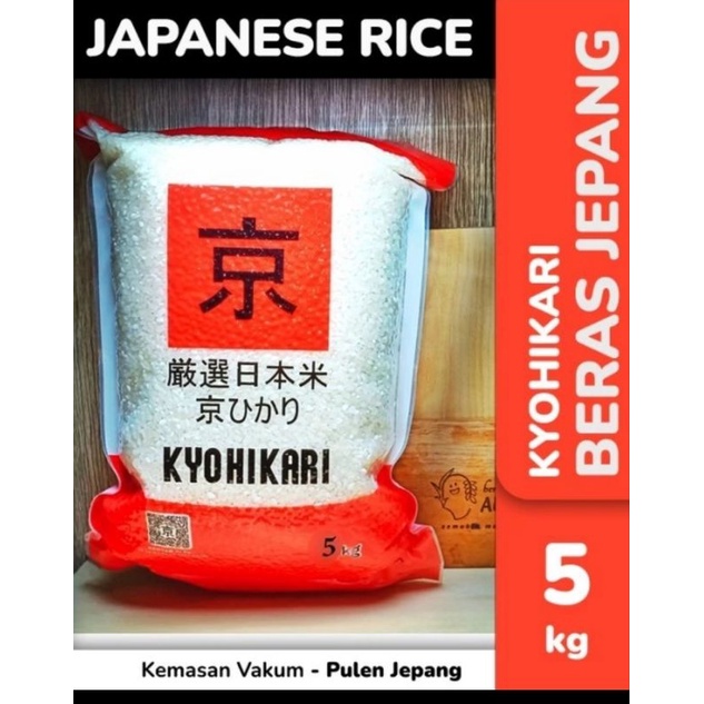 

Beras kyohikari 5 kg beras jepang beras japonica pulen