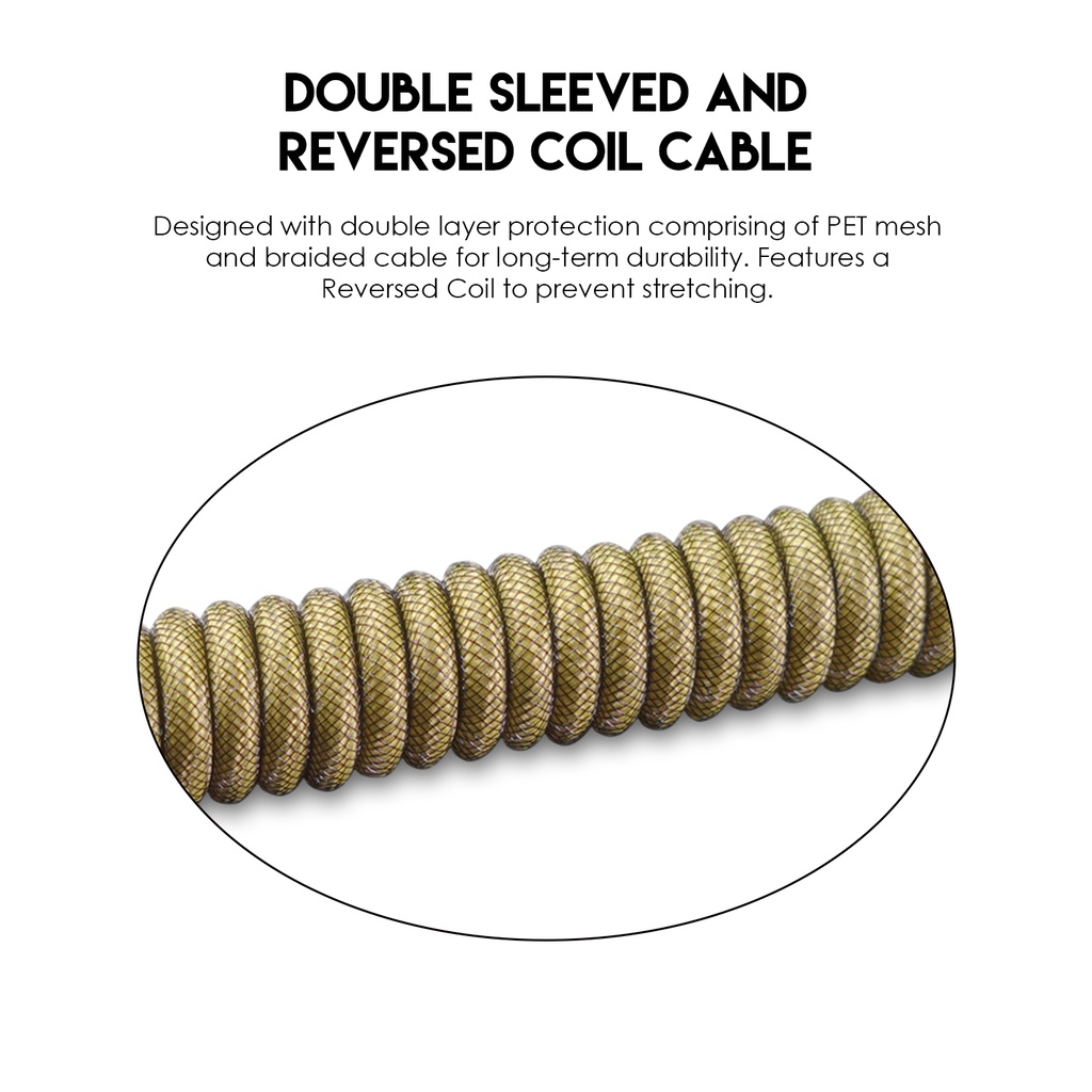 Coiled Cable USB Type-C for Mechanical Keyboard Fantech AC701 AC 701 AC-701 Kabel Keyboard Mechanical