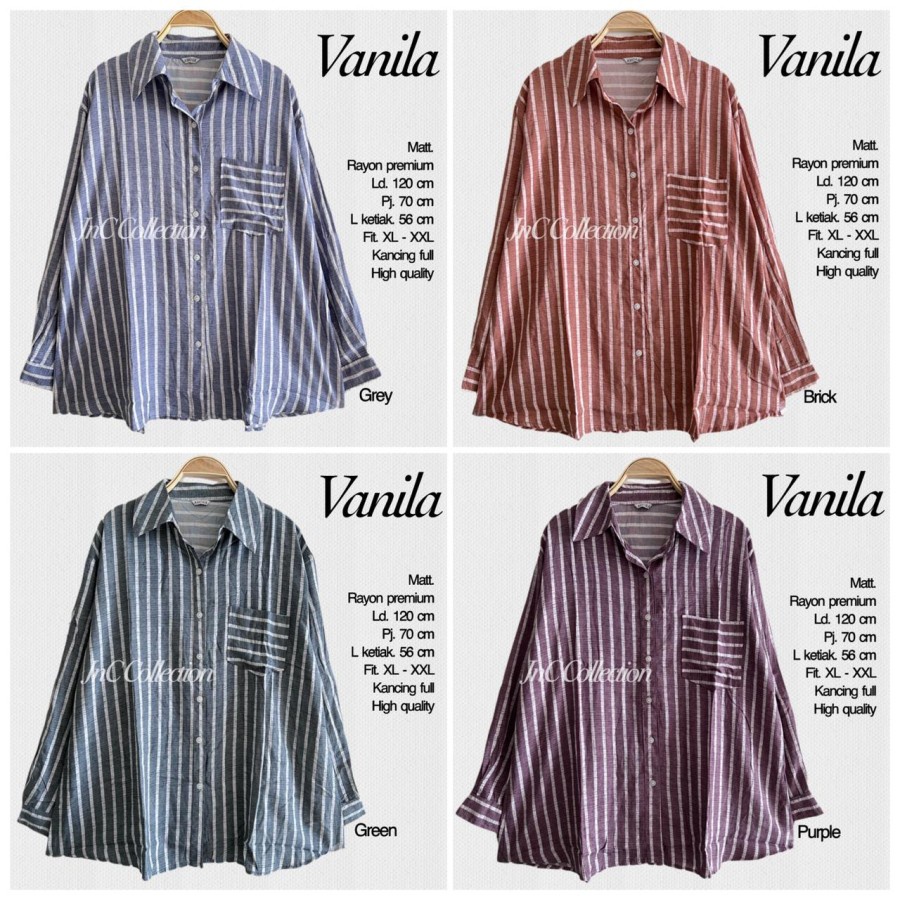 Kemeja Wanita Jumbo Atasan Wanita Import Murah Big SIZE Kemeja Jumbo Lengan Panjang L6L1 KEMEJA ATAS