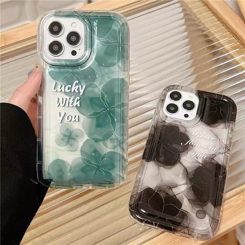 Soft Case Silikon TPU Transparan Motif Bunga Untuk IPhone 14 13 12 11 Pro Max XS XR X 8 7 6S Plus