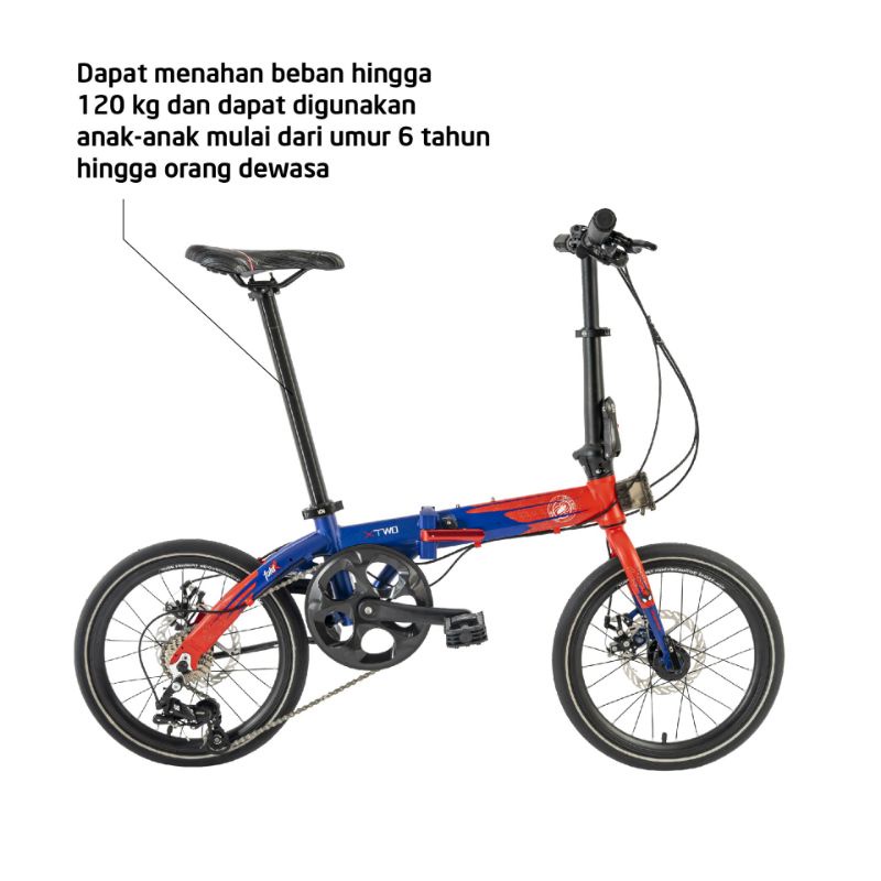 Element Sepeda Lipat Foldx X2 Spiderman