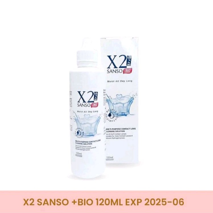 Cairan Softlens X2 SANSO + BIO FORMULA 120ml / Air Softlens X2 Sanso +Bio 120ml / X2 Sanso Plus Bio Mps 120ml