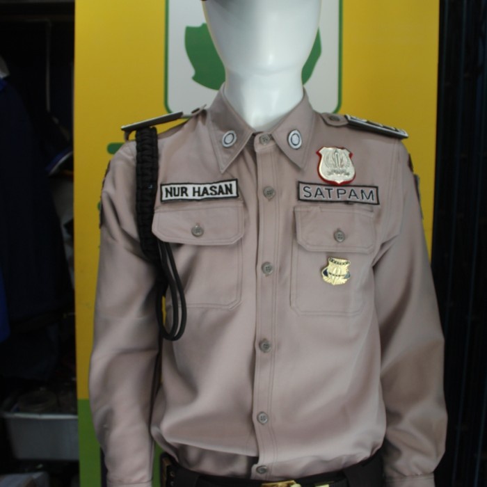 Baju Seragam Satpam -Pdl Sus Bahan Gaia Neo Premium Atasan
