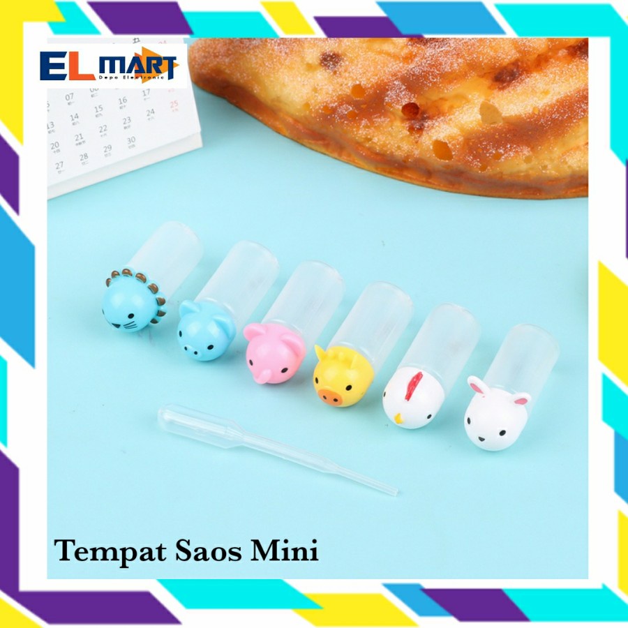 Botol Tempat Saos Saus Bento Kecap Bumbu Bekal Anak Animal Lucu BS05